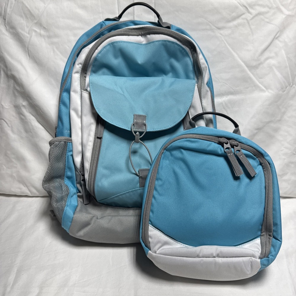 Lands End Backpack With Lunchbox Aqua NWOT